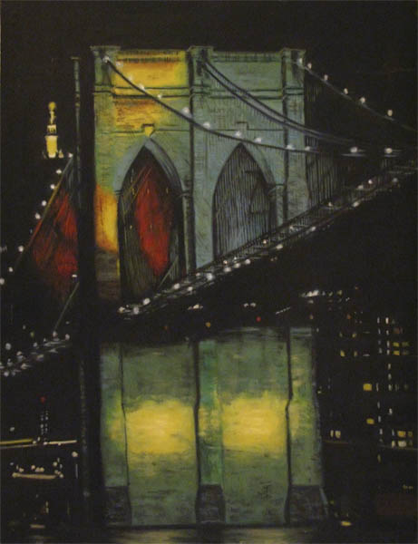 Brooklyn Bridge, New York - Original Drawings and Prints for Sale