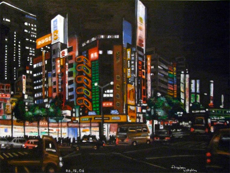 Electric City, Tokyo - Original Drawings and Prints for Sale
