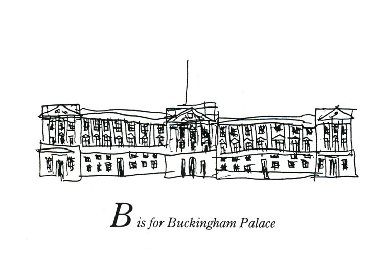 London Alphabet - B for Buckingham Palace - Original Drawings and Prints for Sale
