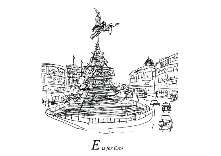 London Alphabet - E for Eros - Original Drawings and Prints for Sale