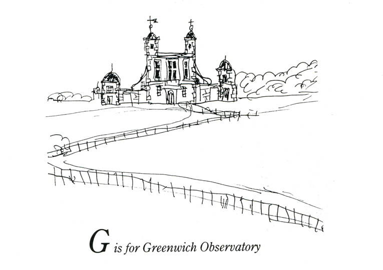 London Alphabet - G for Greenwich Observatory - Original Drawings and Prints for Sale
