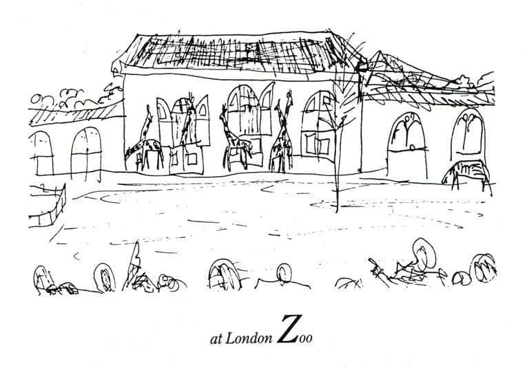 London Alphabet - Z for London Zoo - Original Drawings and Prints for Sale