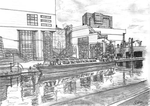 Birmingham inland waterway 1997 - Original Drawings and Prints for Sale