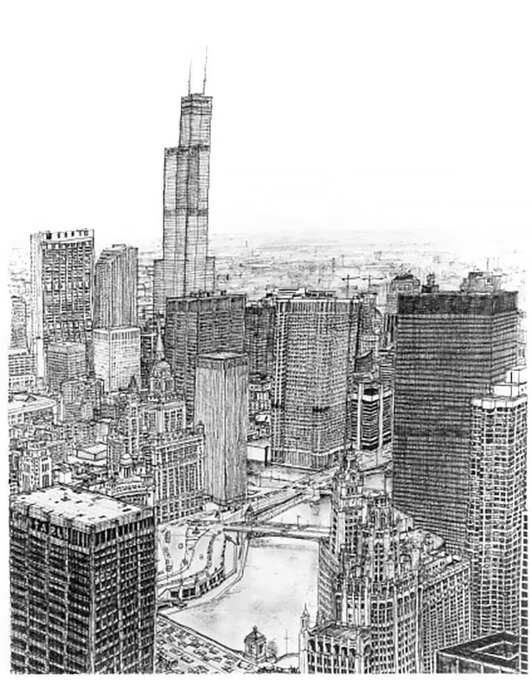 Chicago - Original Drawings and Prints for Sale