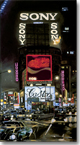Times Square at night, oil on board - Originals for sale