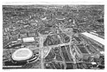 Aerial view of the 2012 London Olympic site