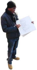 Stephen draws Kaleidoscope Centre