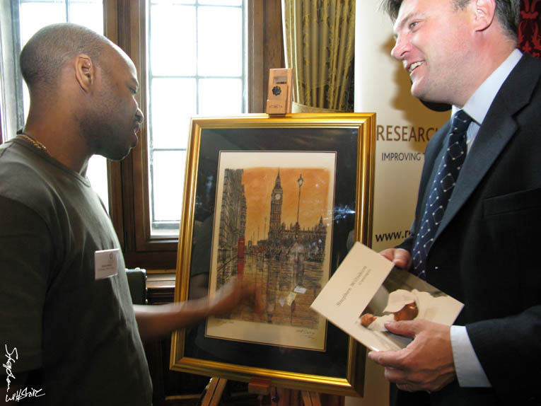 Stephen with Secretary of State Ed Balls