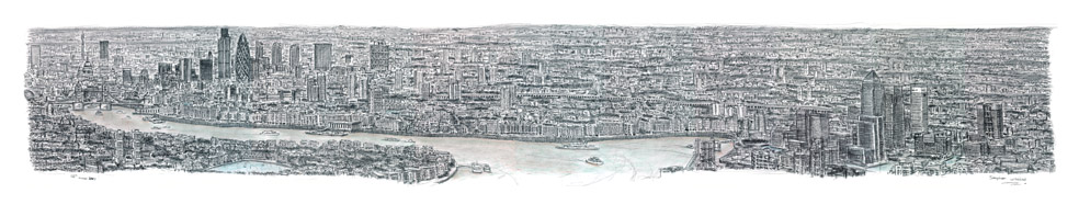 London Panorama prints by Stephen Wiltshire