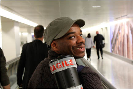 Stephen Wiltshire at Bangkok airport