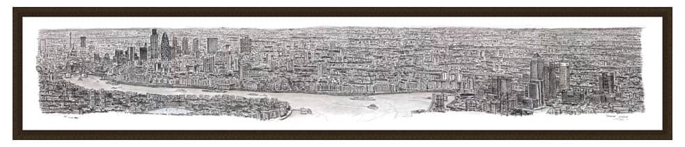Framed London Panorama prints by Stephen Wiltshire