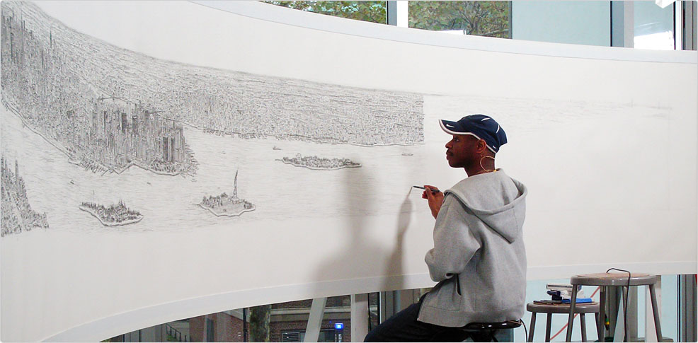 Stephen Wiltshire drawing New York