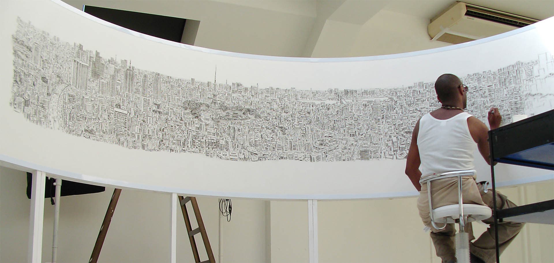 Stephen wiltshire draws tokyo panorama