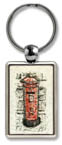 Keyring with a miniature original - London post box - gifts and merchandise by Stephen Wiltshire MBE
