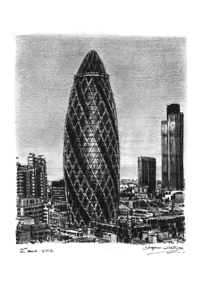G for Gherkin Building - The Stephen Wiltshire Gallery