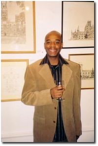 Stephen opening his exhibition