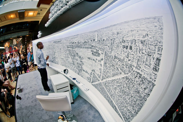 Houston Panorama by Stephen Wiltshire