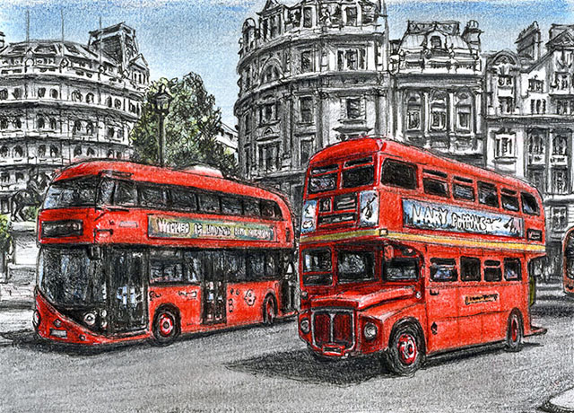 The old and new Routemaster buses