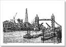 View of the Shard and Tower Bridge - Drawings - Originals for sale