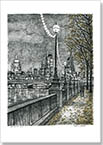 From Southbank on an autumn evening (Limited Edition of 75) - Drawings - Prints for sale