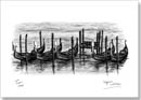 Gondolas on water in Venice