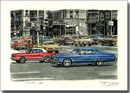 Lots of american cars on the streets of New York City - Originals for sale