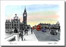 Big Ben and Houses of Parliament from Westminster Bridge