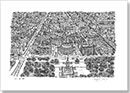 Aerial view of Royal Albert Hall and Kensington