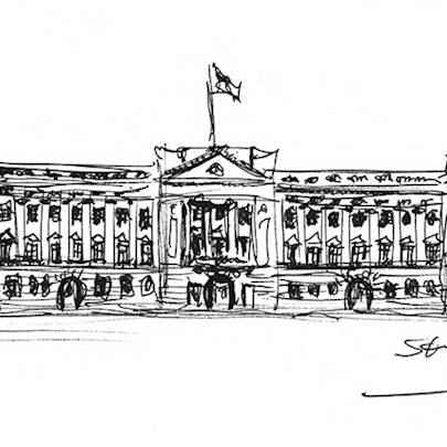 The Artwork Buckingham Palace sketch