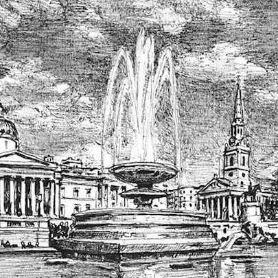 Drawing of Trafalgar Square