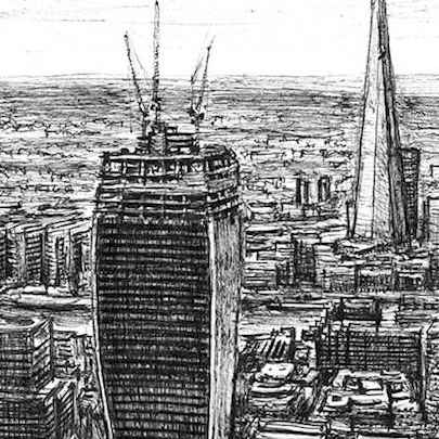 Drawing of Walkie Talkie under construction