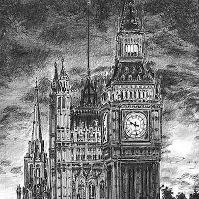 Big Ben at night - Original Drawings
