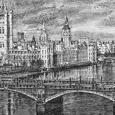 Drawing of Houses of Parliament 2015
