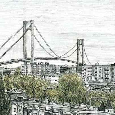 Verrazano Narrows Bridge - Original Drawings