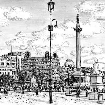 Trafalgar Square London - Original Drawings