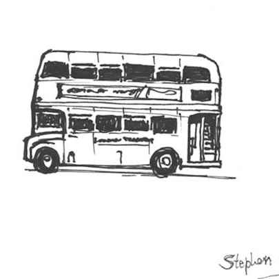 The Artwork Quick sketch of a London Bus
