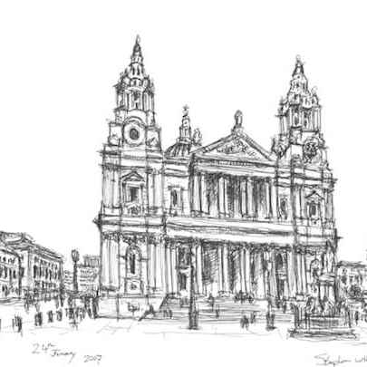 The Artwork Quick sketch of St Pauls Cathedral