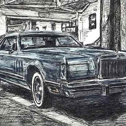 Drawing of 1977-79 Lincoln Continental Mark V