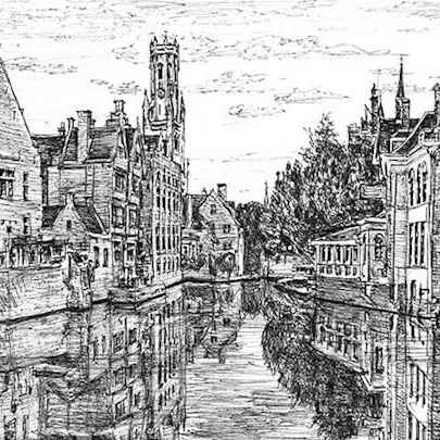 Bruges, Belgium - Original Drawings