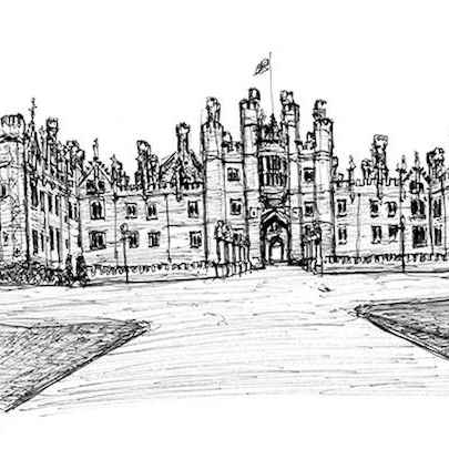 Drawing of Hampton Court