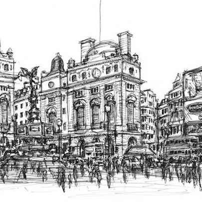 The Artwork Memory sketch of Piccadilly Circus