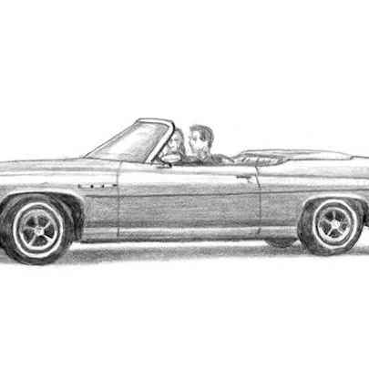 Drawing of 1975 Buick Le Sabre Convertible