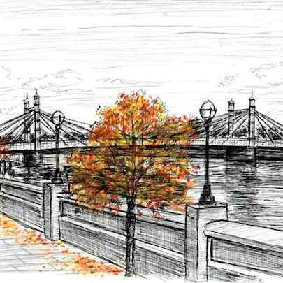 Drawing of Albert Bridge