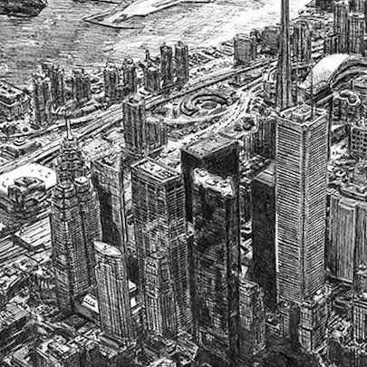 Toronto Skyline - Original Drawings