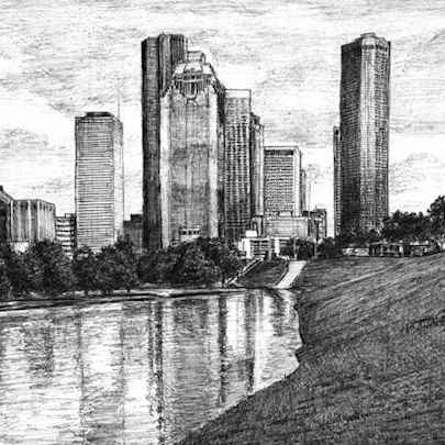 Houston, Texas USA - Original Drawings