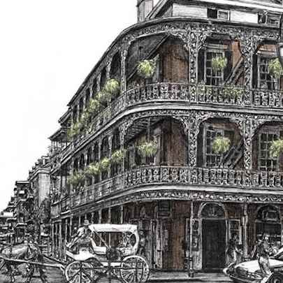 Drawing of New Orleans USA