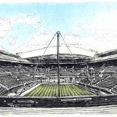 Drawing of Centre Court, Wimbledon