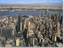 Manhattan Skyline from top of Empire State - oil on canvas