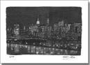 Manhattan Skyline at night - Originals for sale