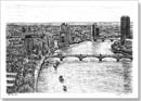 Aerial view of River Thames - Originals for sale